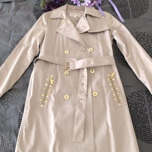 Michael Michael Kors Brand New Woman Tan Trench Coat